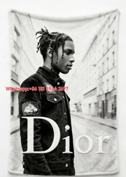 Dior Street Style Flannel Sofa Throw Blanket D071